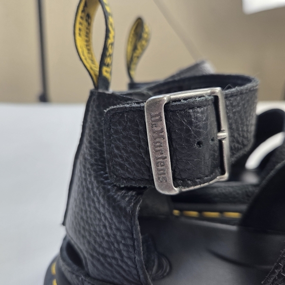 Dr. Martens Clarissa II Quad Platform Sandals Black Leather Size 5US (36EU) - Picture 3 of 13